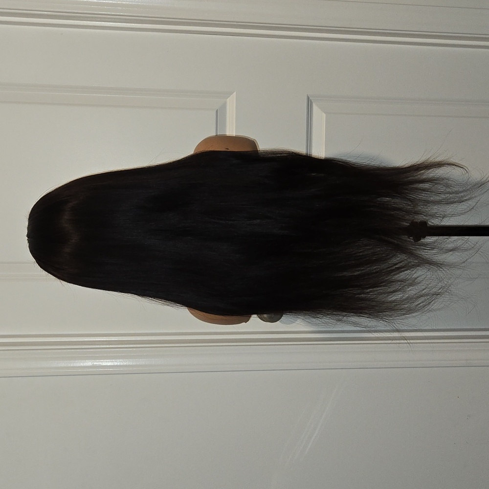26" Raw Virgin Burmese Straight Full Lace Wig - Picture 4 of 9